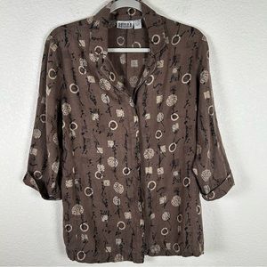 VTG Chico’s Women’s Sz 4, 100% Linen lightweight unlined jacket Lagenlook